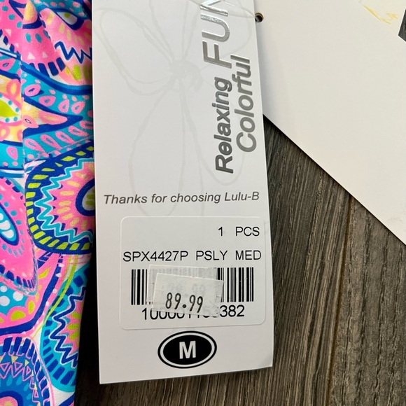 Lulu B Paisley UPF 50+ Sleeveless Zip Neck Dress NWT Medium new with tags resort - Picture 2 of 11